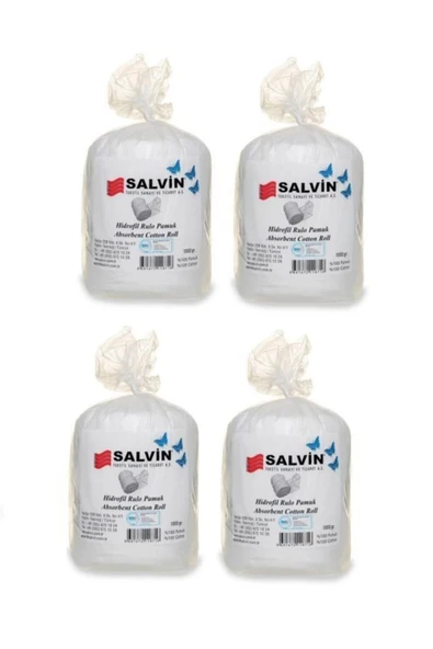 SALVİN Hidrofil Rulo Pamuk 1 Kg 1000 Gr 4 Adet ürün görseli 1