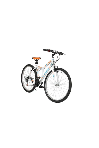 Belderia Tec 24" Jant 21 Vites V-Fren Beyaz-Turuncu Dağ Bisikleti Erkek Kullanıcılar İçin ürün görseli 1