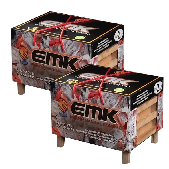 EMK Pratik Mangal Kömürü 2 kg x 2 Adet ürün görseli 1
