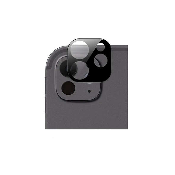 Apple iPad Pro 11 2024 Kamera Lens Koruyucu Siyah Çerçeveli Korunaklı (3D K.C) ürün görseli 1