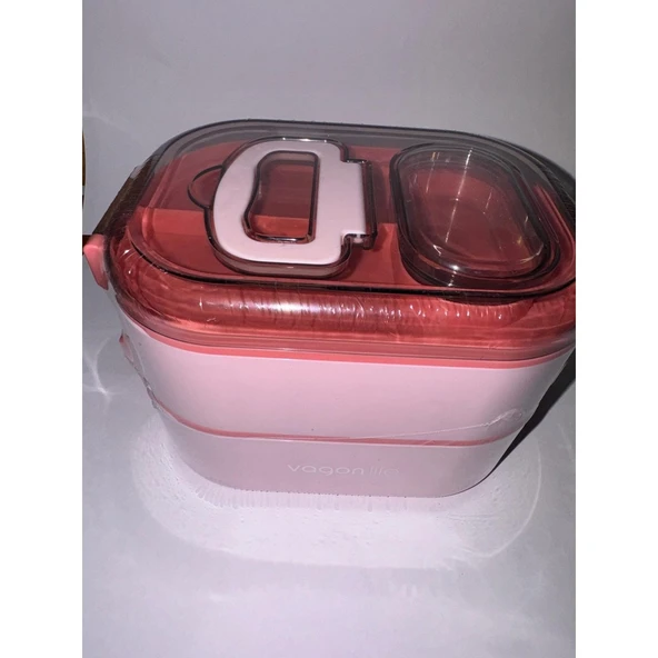 Vagon Çelik Lunch Box 1000 Ml XC-7081 Pembe ürün görseli 1