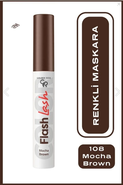 Golden Rose Flash Lash Colered Mascara No:08 Mocha Brown - Renkli Maskara ürün görseli 1