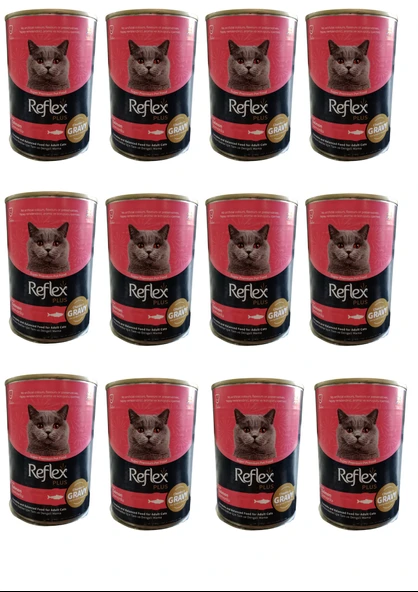 Reflex Plus GRAVY Sos İçinde Et Parçacıklı Somonlu Yetişkin Kedi Konservesi 400 Gr (12 Adet) ürün görseli 1