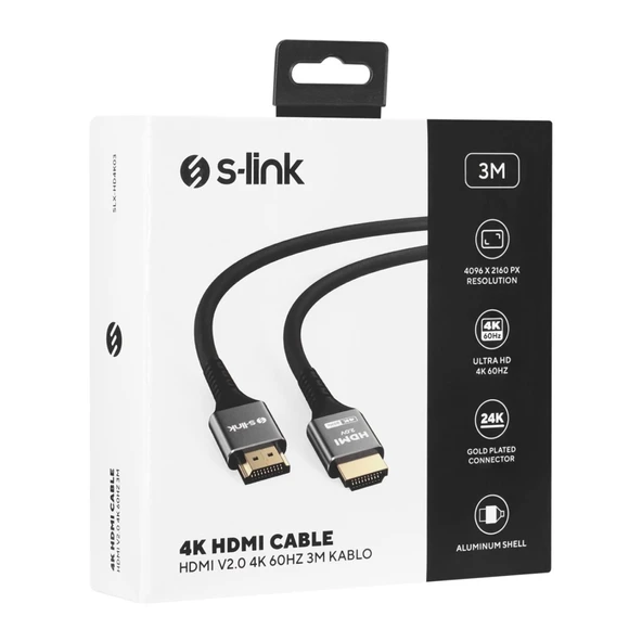 S-link SLX-HD4K03 3 m 4K HDMI Kablo ürün görseli 1