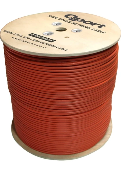 QPORT Q-CATO2RHF 500 METRE LSZH CAT6 OUTDOOR 23AWG 0.58MM KABLO ürün görseli 1