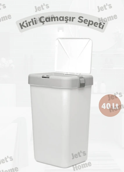 Çamaşır Sepeti Bas-Çek Kirli Çamaşır Kutusu 40 Litre ürün görseli 1