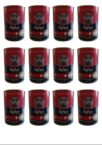 Reflex Plus GRAVY Sos İçinde Et Parçacıklı Kuzu Etli Yetişkin Kedi Konservesi 400 Gr (12 Adet) ürün görseli 1