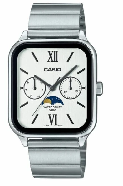 Casio MTP-M305D-7A2VDF Quartz Çelik Gri Beyaz Kadran 34 mm Erkek Kol Saati ürün görseli 1