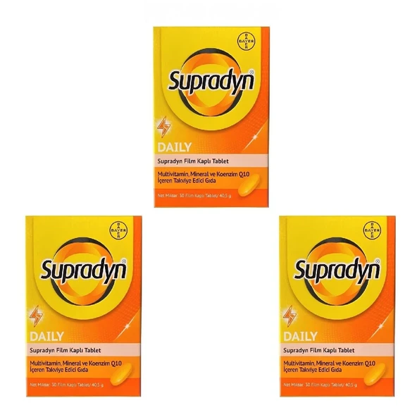 Supradyn Daily Koenzim Q10 30 Tablet 3'lü ürün görseli 1