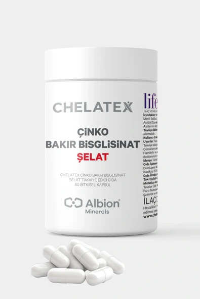 Chelatex Çinko Bakır Bisglisinat Şelat 60 Bitkisel Tablet ürün görseli 1