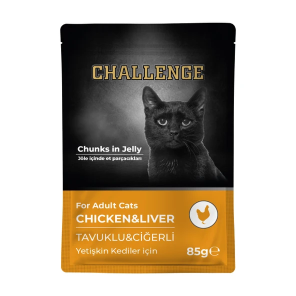 Challenge Tavuklu Ciğerli Yetişkin Kedi Pouch 85 gr ürün görseli 1