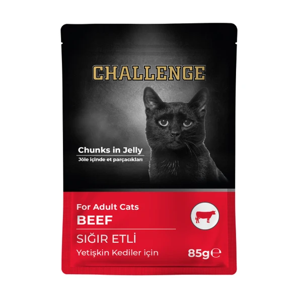 Challenge Sığır Etli Yetişkin Kedi Pouch 85 gr ürün görseli 1
