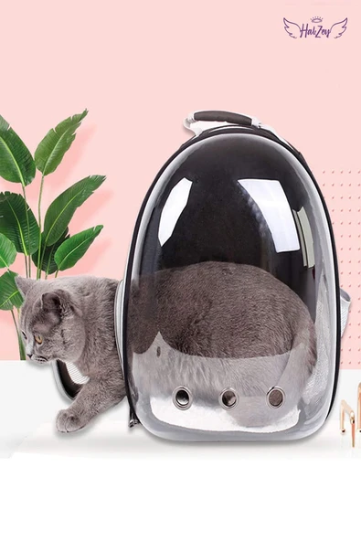 Ksburda Elips Kedi Taşıma Çantası Mavi El Ve Sırt Çantası 6 Hava Kanalı 2 Fileli Cep Kedi Taşıma Çantası ürün görseli 1