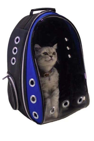 Ksburda Şeffaf Hava Kanallı Kırılmaz Cam Kedi Köpek Taşıma Seyahat Çanta 42*22*33 Cm ürün görseli 1