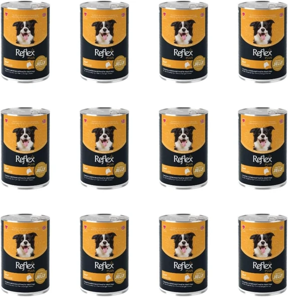 Reflex Plus PATE İçinde Et Parçacıklı Dana Etli Yetişkin Köpek Konservesi 395 Gr (12 Adet) ürün görseli 1