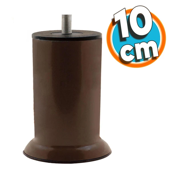 Mobilya Metal Yatak Kanepe Baza Koltuk Orta Destek Ayağı M8 Civata Kahverengi Metal Ayak 10 Cm 4 Adet ürün görseli 1