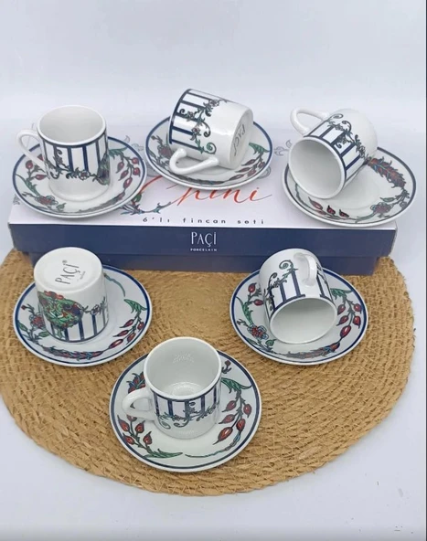 ŞNR 101816 KAHVE FİNCAN TAKIMI CHİNİ 6'LI 1X6 ürün görseli 1