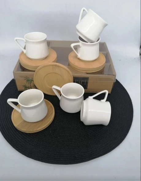 ŞNR 101247 KAHVE FİNCANI PORSELEN 6'LI 1X6 ürün görseli 1