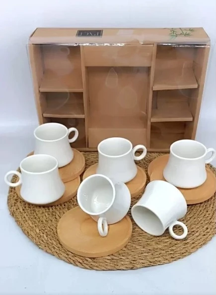 ŞNR 101089 FİNCAN TAKIMI PORSELEN 6'LI 1X12 ürün görseli 1