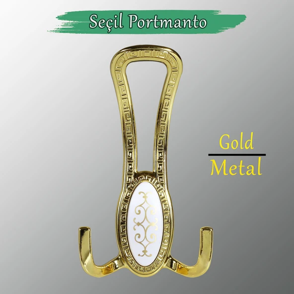 Seçil Gold Altın Metal Portmanto Vestiyer Duvar Dolap Elbise Mobilya Kapı Askısı Askılığı Askılık ürün görseli 1