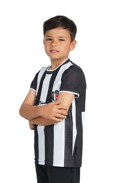 Beşiktaş Umbro Lisanslı Çubuklu Çocuk Forma - Resim 2