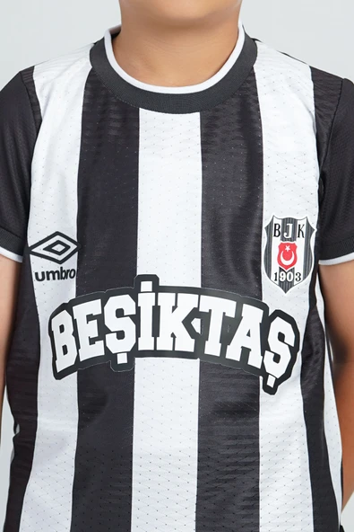 Beşiktaş Umbro Lisanslı Çubuklu Çocuk Forma - Resim 3