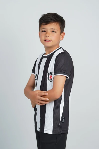 Beşiktaş Orijinal Çubuklu Çocuk Forma - Resim 2