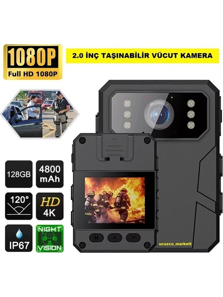 Vücut Kamera 2.0  inç Ekranlı Taşınabilir Vücut Kamera ürün görseli 1