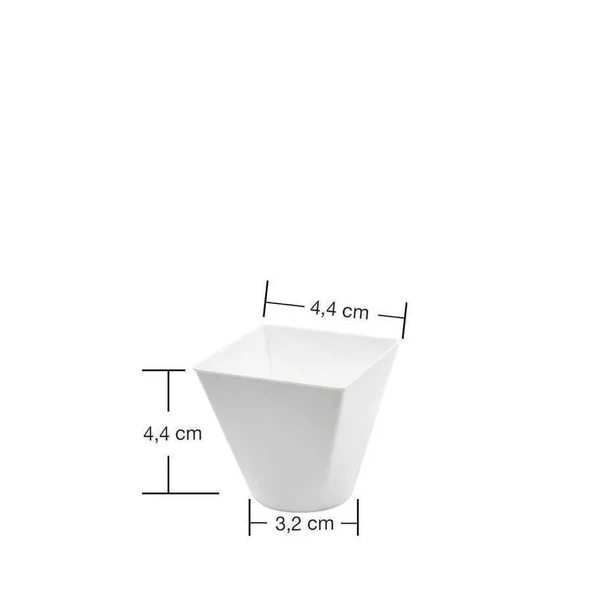 Plastik Mini Kap Beyaz 60 cc - 25 Adet - Resim 2