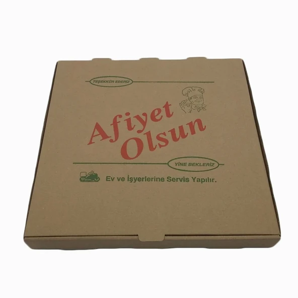 Pizza Kutusu Kraft -Kahverengi 100 lü. 30x30 cm. ürün görseli 1