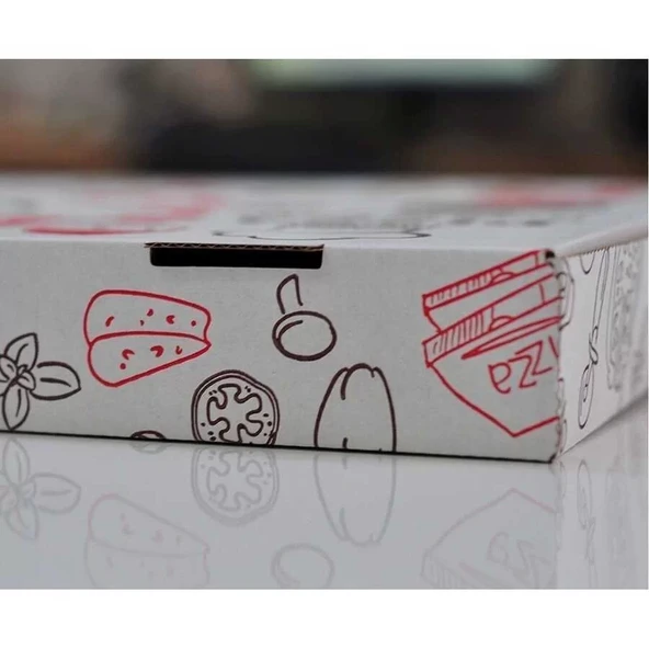 Pizza Kutusu 32x32x4,2 cm - 100 Adet - Resim 3