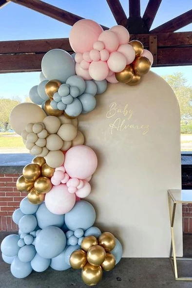 Beysüs Cinsiyet Partisi - Doğum Günü Balon Seti 60'lı + Zincir ve Pompa ürün görseli 1