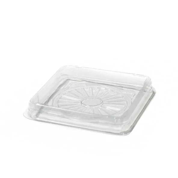 Yaş Pasta Kare Kase Şeffaf 12x12x2 cm ürün görseli 1