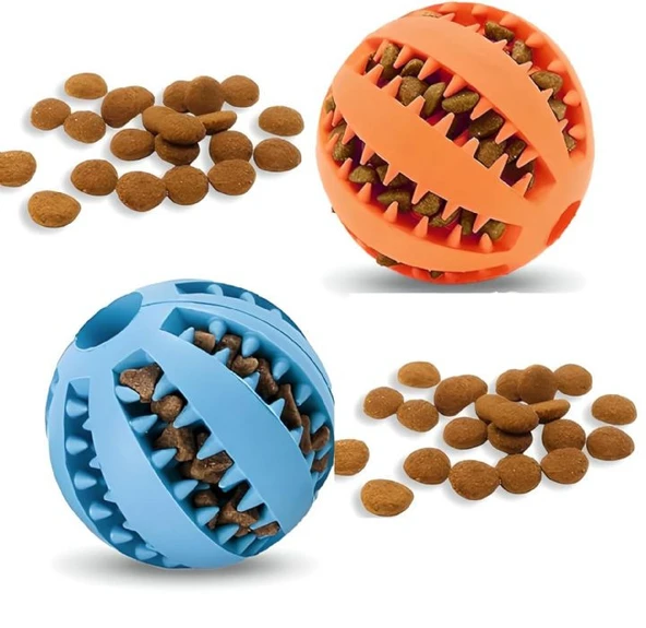 For Pet Ödül Hazneli Kauçuk Top Köpek Oyuncağı 9 cm (1 Adet) ürün görseli 1