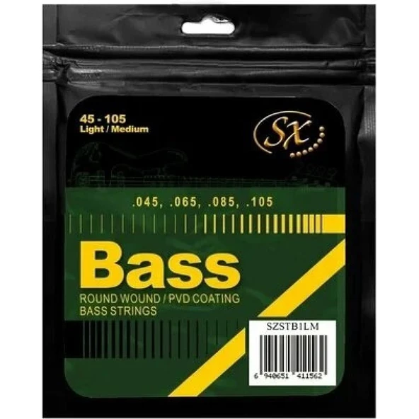 SX SZSTB1LM Light Top Medium Bottom Bas Gitar Teli (045-0.0105) ürün görseli 1