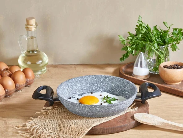 Falez 26 CM Granit Tava ve 20 CM Granit Sahan Seti - Resim 2
