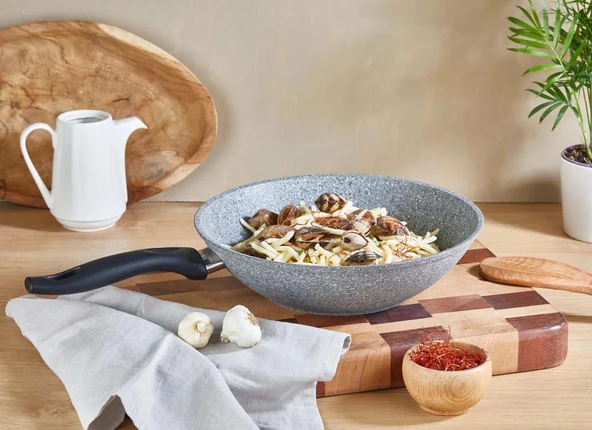 Falez Granit Wok Tava 28 CM - Resim 2