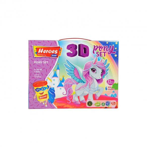 Oyun Hamuru Kalıbı Heroes 3D Pony Oyun Hamuru Seti 21 Parça ürün görseli 1