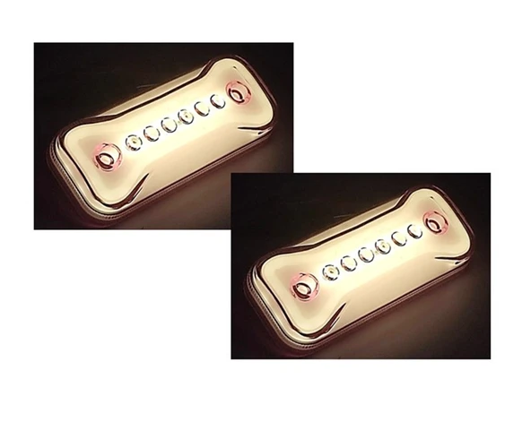 2 Adet Neon Ledli Mercekli Yan Dorse Kasa Lambası 12-24 Volt Turuncu ürün görseli 1
