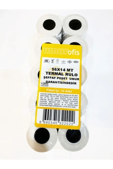 Umur Ofis 56x14 metre Termal Rulo 10'lu Paket - Kısa Boy / ürün görseli 1