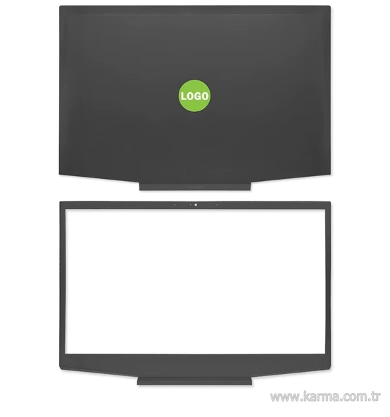 HP Pavilion Gaming 15-CX0032nt (5QQ15EA) uyumlu Notebook Cover, Bezel SET (Yeşil Logo) ürün görseli 1