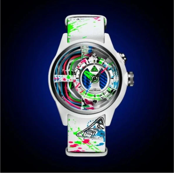 The Electricianz The Neon Z Black & White-Arty Editions ZZ-A1A/08-NLW Unisex Kol Saati ürün görseli 1