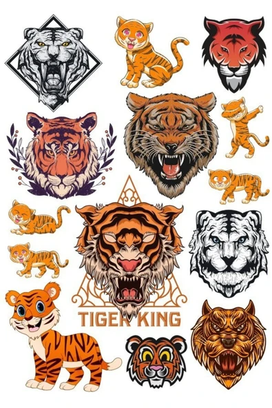 Kaplan Sticker Set -2 15 Parça Telefon, Tablet, Defter, Laptop Sticker ürün görseli 1