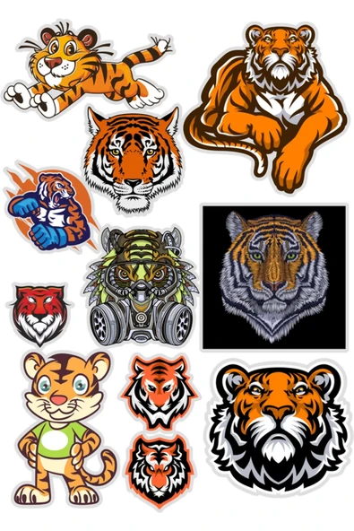Leopar Sticker Set -1 11 Parça Telefon, Tablet, Defter, Laptop Sticker ürün görseli 1