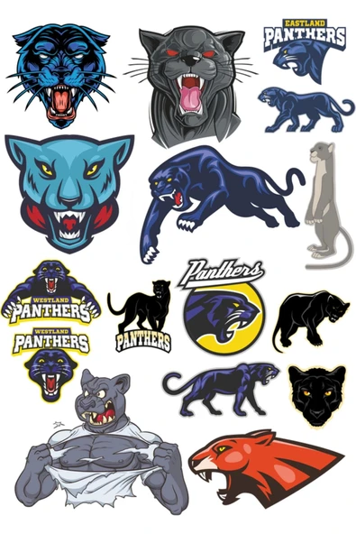 Leopar Sticker Set-2 17 Parça Telefon, Tablet, Defter, Laptop Sticker ürün görseli 1