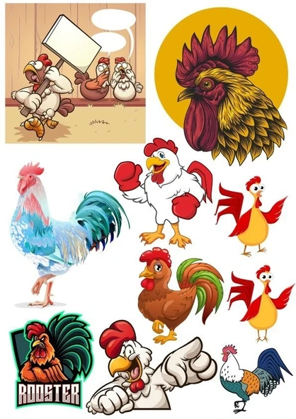 Horoz Sticker Set-1 13 Parça Telefon, Tablet, Defter, Laptop Sticker ürün görseli 1
