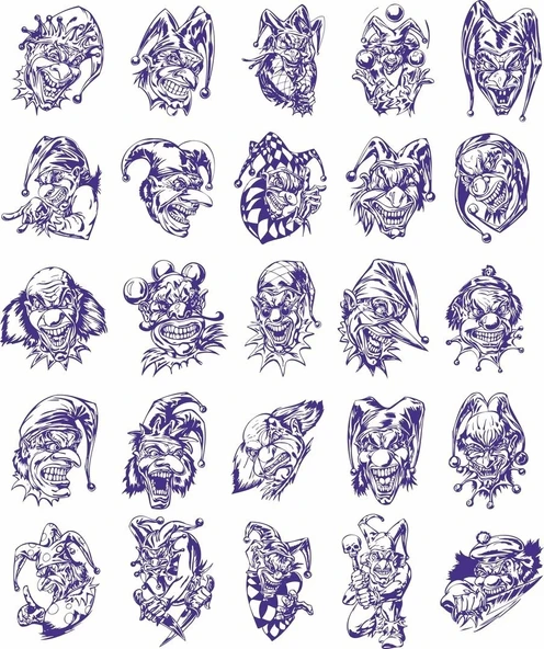 Joker Yüzü Sticker Set 25 Parça Telefon, Tablet, Defter, Laptop Sticker ürün görseli 1