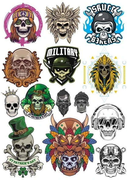 Kuru Kafa Sticker Set-3 12 Parça Telefon, Tablet, Defter, Laptop Sticker ürün görseli 1