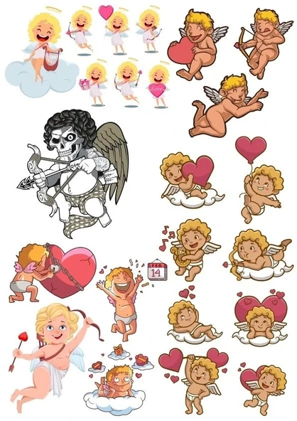 Eros Sticker Set-2 15 Parça Telefon, Tablet, Defter, Laptop Sticker ürün görseli 1