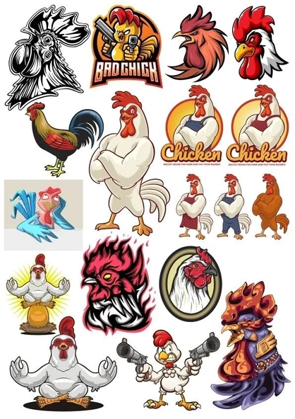 Virüs Sticker Set-3 15 Parça Telefon, Tablet, Defter, Laptop Sticker ürün görseli 1
